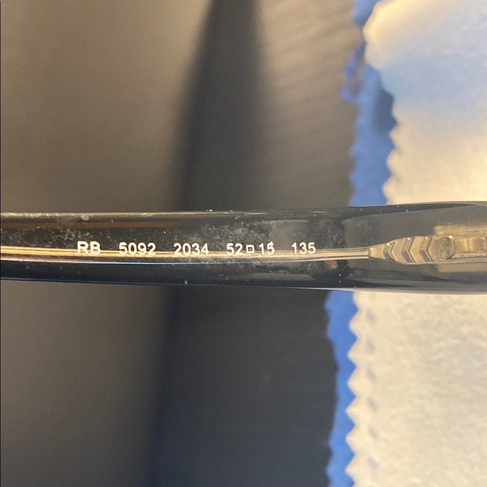 Black Ray Ban Rectangular Eyeglasses + Case - image 3